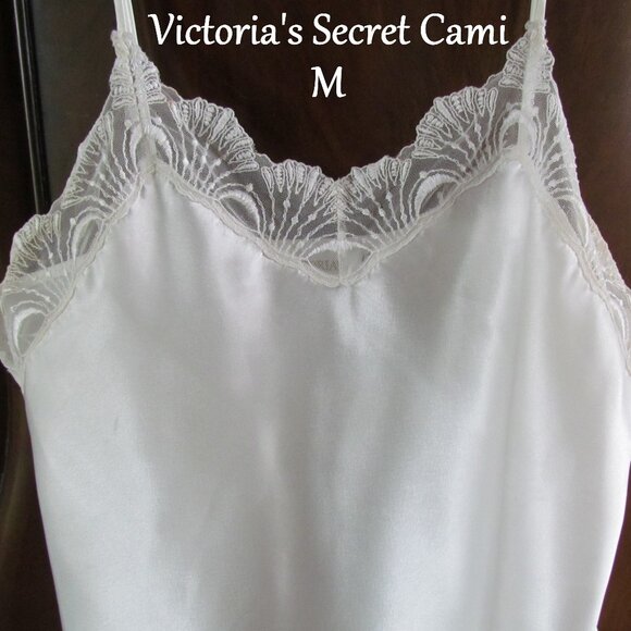 VICTORIA'S SECRET Other - LACY CAMISOLE, M, VINTAGE VICTORIA'S SECRET, OFF-WHITE, STRAPS ADJUST, EUC